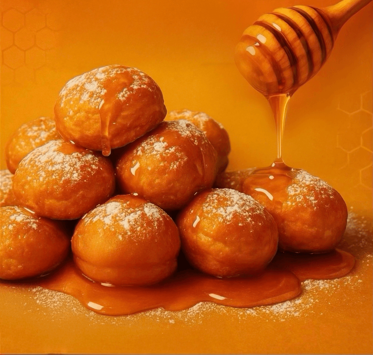 Freshly baked honey glazed biscuits